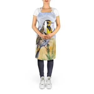 Nebraska Western Meadowlark unisexe grand tablier multicolore pour la cuisson artisanat jardinage-pour adultes hommes et femmes - Product Image 5