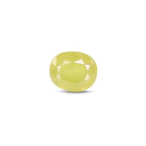 Loose Oval Cut Yellow Sapphire 4.2 Carat Premium Gemstone for Fine Jewelry - Product Image 1