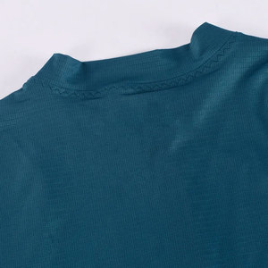Maillot de cyclisme bleu sarcelle à manches courtes, léger et respirant, avec dos en mesh, pour hommes - Product Image 5