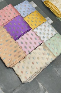 Wholesale Organic Eco-Friendly Medium Weight Banaras Silk Brocade Fabric Jacquard Pattern for <b>Bridal</b> Collection Festive Wear - Product Image 4
