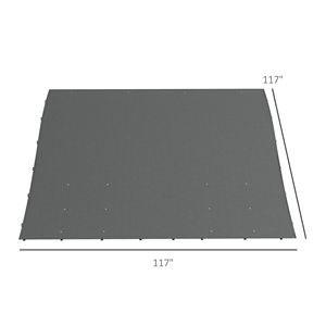 Telo di Ricambio Moderno 10x10 per Pergola Grigio Scuro con Protezione UV - Facile Installazione Serie 84C 038 - Product Image 3
