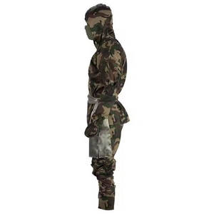 Tenue de Camouflage Ninja Professionnelle Shinobi – Ensemble Complet d'Entraînement Arts Martiaux Tactique Guerrier Cosplay avec Capuche et Masque - Product Image 3
