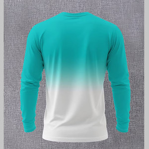 เสื้อยืดคอกลมไล่เฉดสีสำหรับผู้ชาย เสื้อแรชการ์ดป้องกันแสงแดด แห้งเร็ว ใส่สบาย สำหรับผู้ชาย - Product Image 3