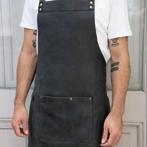 Lightweight Heavy Duty Smell Proof Genuine Leather Apron for Retail Service Staff-Portable Professional Comfort Wear for Daily - Product Image 1
