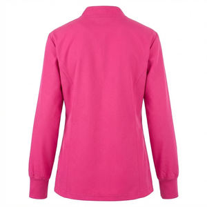 Blouse médicale personnalisée pour femme, veste d'infirmière zippée sur le devant, manteau de réchauffement à manches longues, tenue de travail hospitalière avec poches plaquées - Product Image 3