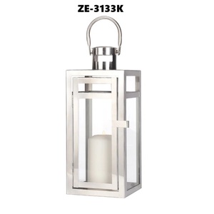 Support de bougie en métal fait main de qualité supérieure pour la distribution B2B mondiale en gros ZE-3220V Lanterne conique en métal avec motif cerf et arbre - Product Image 2