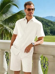 Men Summer <b>Knitted</b> Embroidered 100% Cotton Quick Dry Short Sleeve Custom Logo Joggers Suits <b>Set</b> Shirt and Short <b>Set</b> - Product Image 6