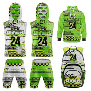 Ensemble d'uniformes de football américain 7 contre 7 en gros, maillot, short, sweat à capuche et sac à dos de voyage personnalisés par sublimation 2026 - Product Image 1