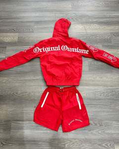 Ensemble d'été en nylon coupe-vent : veste zippée à manches longues et short – Fabricants de vêtements personnalisés - Product Image 4