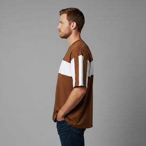 Camiseta de algodón para hombre, estilo streetwear, hombros caídos, color liso, 100% algodón, 270 GSM, de alta densidad, para verano, artículo de gran venta. - Product Image 4