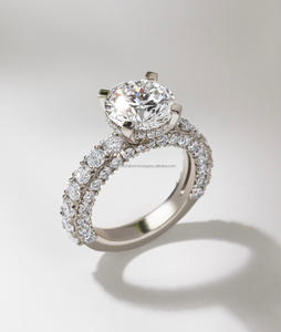 Fournisseur de bijoux fins femmes fiançailles cadeaux de luxe CVDDiamond 10K or massif F VVS-VS carats tout coupe laboratoire cultivé bague en diamant meilleur - Product Image 3