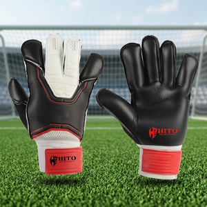 Gants de gardien de but de football en latex allemand noir et blanc, design personnalisé de qualité supérieure, sangle en latex allemand de 4 mm - Product Image 6