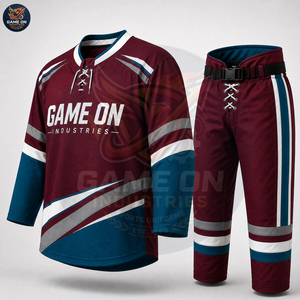 Premium Quality New Arrival Customized Team Wear Breathable Moisture Wicking Quick Dry Polyester Athletic Ice Hockey Uniform - Product Image 4