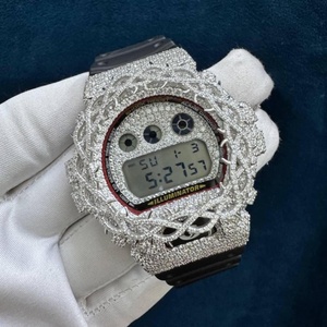 Reloj Personalizado Compatible con GA2100, Bisel de Acero Inoxidable con Incrustaciones de Diamantes, Diseño de Lujo, Estilo GA2100 Mod - Product Image 5
