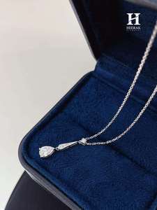 Collier élégant avec pendentif en diamant taille poire, or 18 carats, bijoux fins pour femmes - Product Image 5