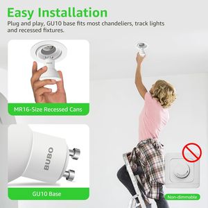 Lampadina LED 6W Sostitutiva Equivalente a 50W, Bianco Caldo 2700K, 650 Lumen, Non Dimmerabile, GU10 per Illuminazione a Binario MR16 - Product Image 2
