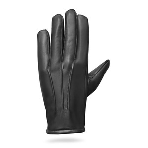 Gants de conduite en cuir de mouton noir, longueur poignet, non doublés, thermiques, style uni, pour usage quotidien, chaleur hivernale - Product Image 4