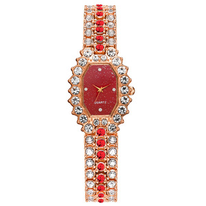 9820 Juego de 6 Piezas de Reloj, Pulsera, Collar y Pendientes de Lujo para Mujer, Reloj con Cristales, Conjunto de Reloj de Moda para Mujer - Product Image 6
