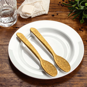 Cucharas de Cáscara de Arroz Compostables, Ecológicas y Biodegradables para Comidas Diarias y Fiestas - Product Image 1