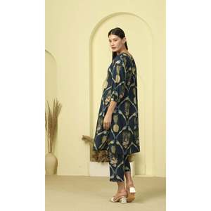 Conjunto de Kurta para Mujer Navy Love Birds - Product Image 3