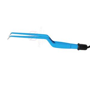 Pinzas bipolares médicas recubiertas de azul, pinzas de coagulación en ángulo tipo bayoneta para cirugía, estériles, instrumento de alta precisión - Product Image 4