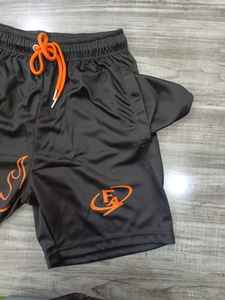 Shorts de sport pour homme personnalisés, imprimés, à taille élastique, double couche en mesh, pour le basketball, le fitness et le streetwear - Product Image 3