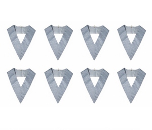 Juego de 8 Collares para Oficiales de la Logia - Rito Escocés Rectificado (RSR) con Cierre de Gancho y Bucle, Decoración con Cuentas, Forma Triangular, Bordado a Máquina - Product Image 3