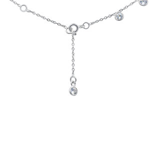 Wholesale 925 Sterling Silver Cubic Zirconia Handmade Chain Necklace for Women Classic Jewelry Wedding Party <b>Gift</b> - Product Image 3
