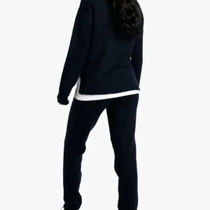 ชุดกีฬาแบรนด์ DUOLLB คุณภาพสูง แฟชั่นทันสมัย ลายปักอักษร พร้อมแถบข้างแบบริบบิ้น กางเกงวอร์มขายาว ชุดวอร์ม - Product Image 2