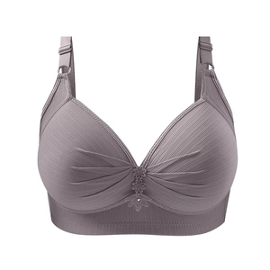 Soutien-gorge de sport sans fil à maintien élevé pour femme, couleur bordeaux, sans couture, froncé, style crop top, pour le fitness - Fournisseur - Product Image 6