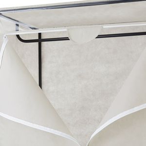 <b>Single</b> Tier Zippered Steel Adult Closet 36\" Gray Pumice Portable Bedroom <b>Wardrobe</b> - Product Image 2