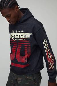 <b>Custom</b> Screen Print Design Cotton Fleece Sun Fade Men's Graphic Hoodies Streetwear Pullover Sweatshirt Manufacturer Supplier OEM - Product Image 3