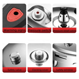 Casserole à pression en aluminium robuste avec des fonctions de sécurité avancées pour une cuisson rapide et une préparation culinaire délicieuse - Product Image 6