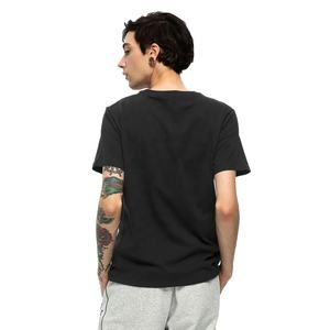 เสื้อยืดสีดำโอเวอร์ไซส์สำหรับผู้ชายเสื้อยืดสีดำพิมพ์ลายโลโก้ออกแบบได้ตามต้องการ - Product Image 4