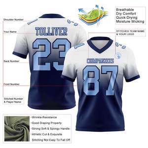 Camiseta Deportiva Blanca de Fútbol con Malla Azul Marino, Estilo Auténtico, Manga Corta, para Hombre, Rendimiento Atlético - Product Image 2