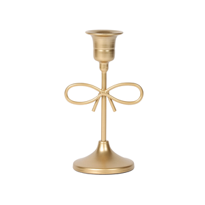 Nuevo Portavelas con Diseño de Nudos para Decoración del Hogar, Portavelas de Aluminio Fundido con Acabado Dorado de Primera Calidad, Hecho a Mano y Personalizado - Product Image 1