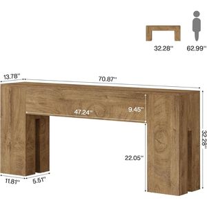 Tavolo Consolle Rettangolare per Divano, Tavolo da Ingresso Funzionale ed Elegante - Product Image 6