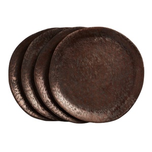 Assiette de présentation en métal de haute qualité, finition antique, pour la maison et les tables de mariage, vaisselle et assiettes en promotion - Product Image 1