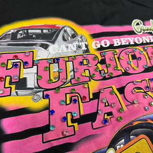 เสื้อยืดโอเวอร์ไซส์พิมพ์ลาย DTG แบบสองชั้น แขนยาว สไตล์สตรีทแวร์ ประดับคริสตัลหลากสี ผ้าคอตตอนวาฟเฟิล สำหรับผู้ชาย ลายกราฟิก - Product Image 3