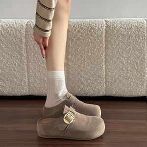 Zapatos de Diseñador de Alta Calidad en Gamuza Genuina, Personalizados, Unisex, Tipo Mule, Birkenstocks, Zuecos y Mules para <span class=keywords><strong>Mujer</strong></span>, Zuecos de Corcho, Pantuflas de Cuero de Lujo - Product Image 4