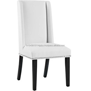 Silla de comedor con respaldo alto y moderno, silla de comedor tapizada de piel sintética de madera para el hogar, apartamento, taller, Bar, uso - Product Image 5