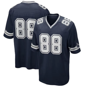 Camiseta de Fútbol Americano Personalizada Negra y Verde con Cuello en V, Manga Corta, Impresión Sublimada, Número 33 en la Parte Delantera, Transpirable y que Absorbe la Humedad - Product Image 4