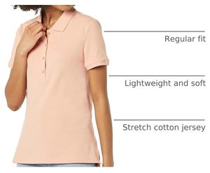 T-shirt décontracté en jersey tricoté respirant à manches courtes de couleur unie pour femme - Product Image 4