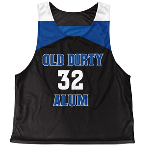 Maillot de basket-ball réversible personnalisé sublimé, sans manches, en maille, uniforme d'équipe, couleur unie, réversible, pour hommes, lacrosse - Product Image 3
