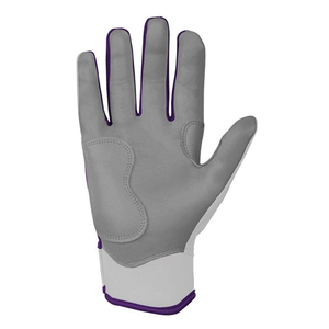 Bruce <b>Bolt</b> Leather Batting Gloves Black Padded <b>Hook</b> and Loop Closure Unisex Adult Training Durable Wrist Support - Product Image 2