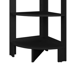 Libreria Angolare Nera a 3 Ripiani: Soluzione di Archiviazione Elegante e Pratica - Product Image 4