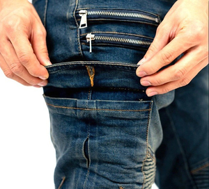Jeans de moto pour homme avec protection des genoux et des hanches, doublure en Kevlar, pantalon de protection pour toutes les saisons, jeans de moto pour homme - Product Image 5