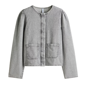 Chaqueta vaquera vintage para mujer, manga larga, con botones, estilo casual, corte holgado, ligera, para primavera y otoño, estilo urbano - Product Image 3