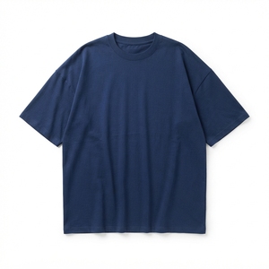 เสื้อยืดเปล่าพิมพ์ลายดิจิทัลทรงหลวมไหล่ตก ผ้าคอตตอนถักเนื้อหนัก 100% ซักแบบวินเทจ น้ำหนัก 280 GSM ขายส่ง - Product Image 1