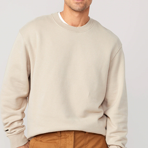 Sweat-shirt à col rond, color-block, manches longues, coupe ample, unisexe adulte, toutes saisons, en molleton nylon/coton, 350 grammes, pull-over - Product Image 3